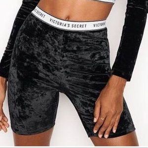 Victoria secret velvet biker shorts